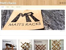 Tablet Screenshot of mattsracks.com